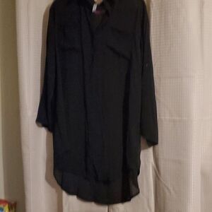 BEACHSISSI WOMAN SHEER COVERUP ONE SIZE BLACK